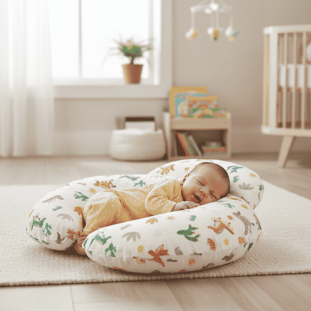 amasky nursing pillow baby support pillow for feeding and sitting - baby edge