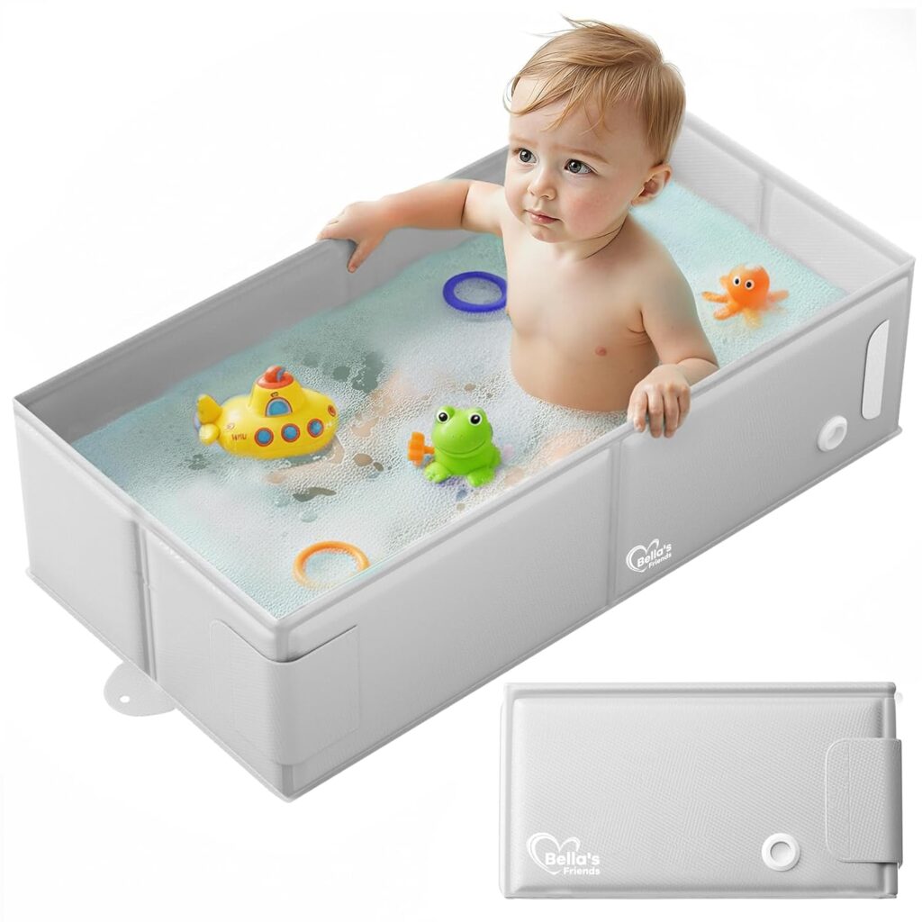 Top 5 Baby Bath Tubs — Quick Comparison Guide bella’s friends foldable baby bathtub for travel grey