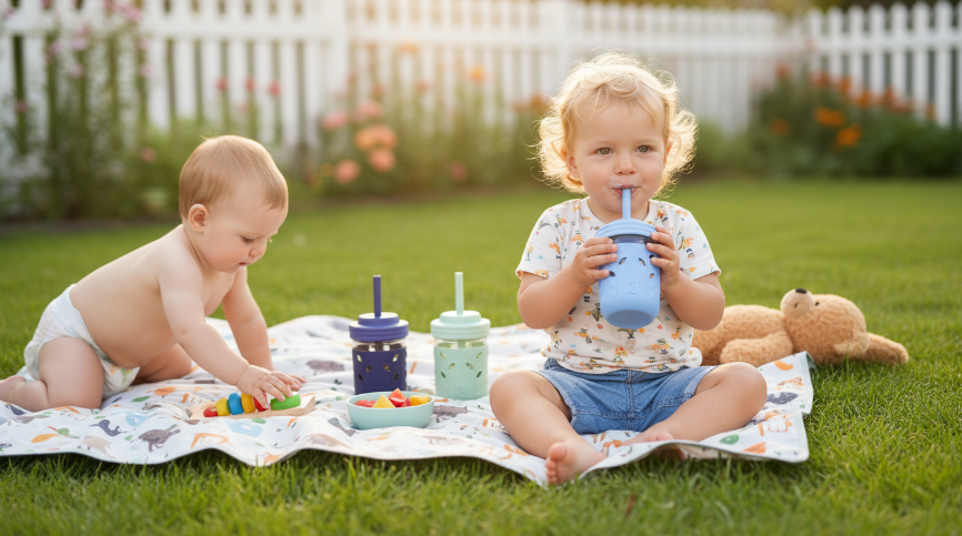 elk and friends glass mason jars for kids