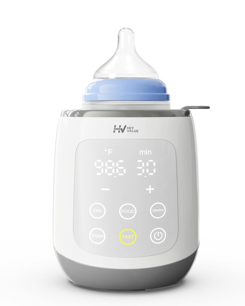 heyvalue 10 in 1 baby bottle warmer for breastmilk with led display