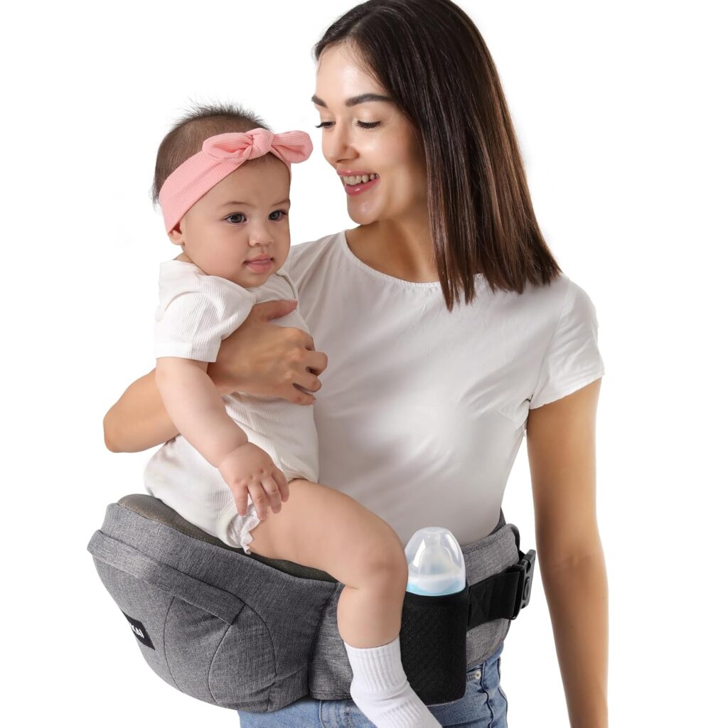 Top 5 Baby Hip Seat Carriers — Quick Comparison hkai baby hip carrier in grey, ergonomic hip seat for newborns and toddlers, breathable and adjustable