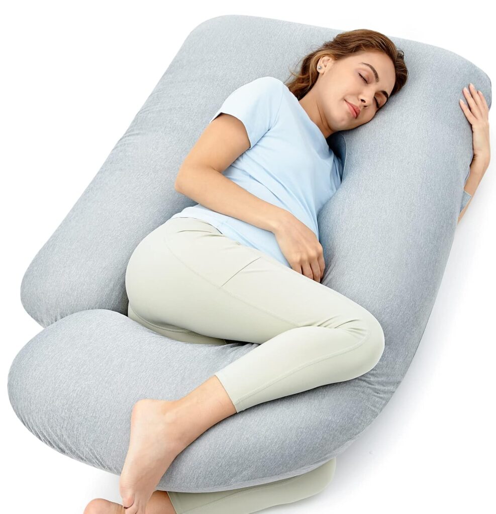 Top 5 Pregnancy Pillows : Full Body Comfort Comparison Guide momcozy cooling u shaped pregnancy pillow 57 inch