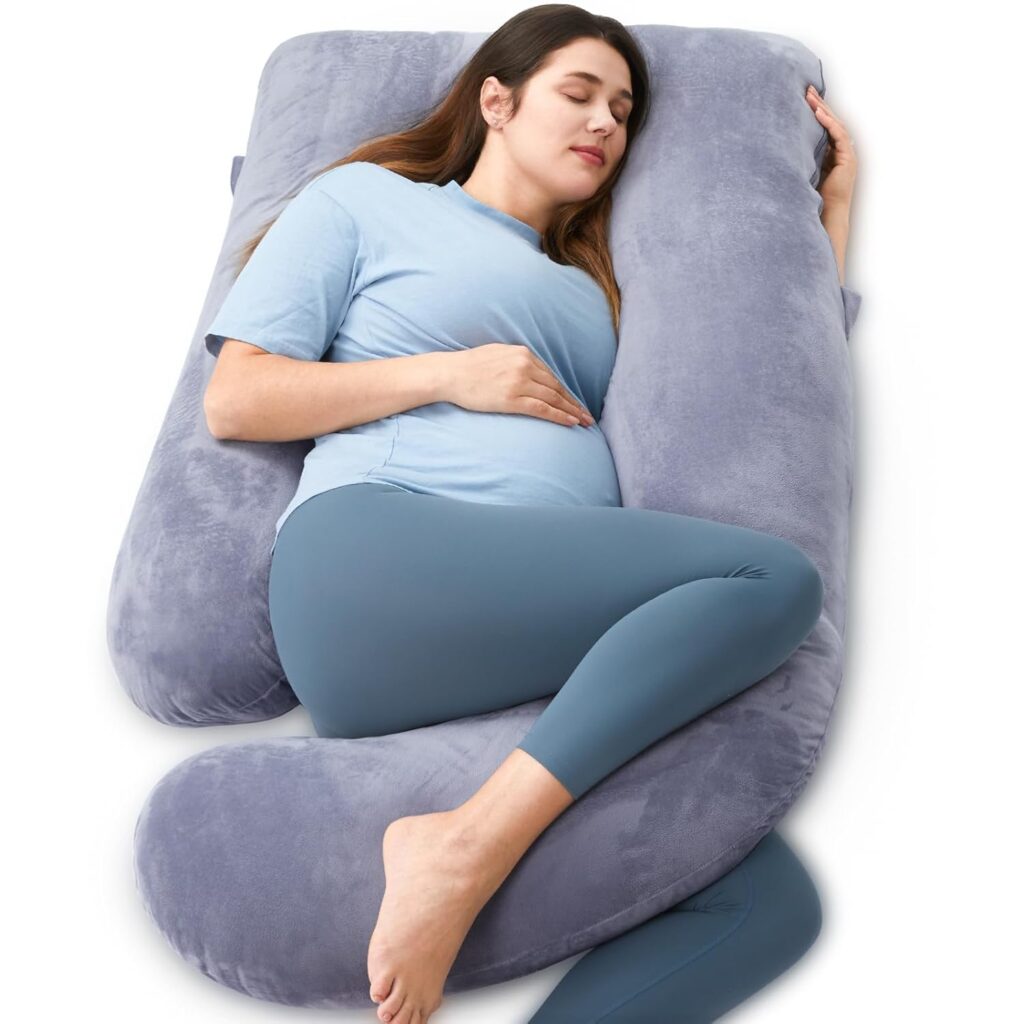 Top 5 Pregnancy Pillows : Full Body Comfort Comparison Guide momcozy u shaped pregnancy pillow grey 57 inch