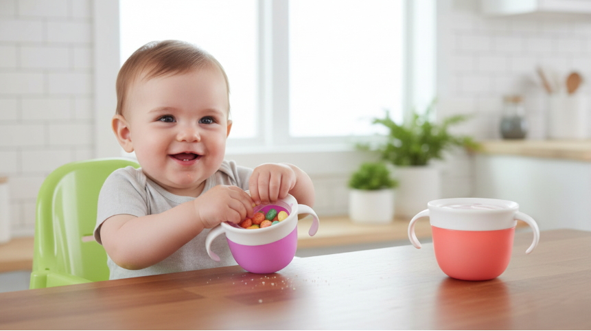 munchkin snack catcher pink and purple pack