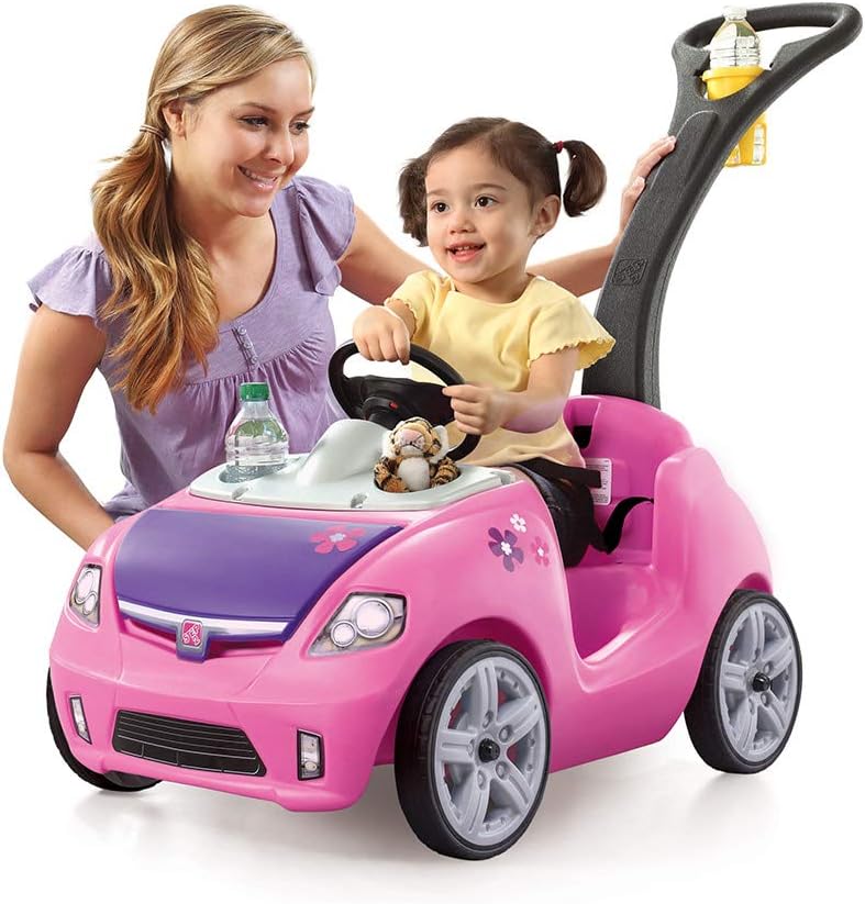 3 Best Step2 Push Around Buggies for Toddlers (Comparison Guide) step2 whisper ride ii pink toddlers push car with seat belt and horn.