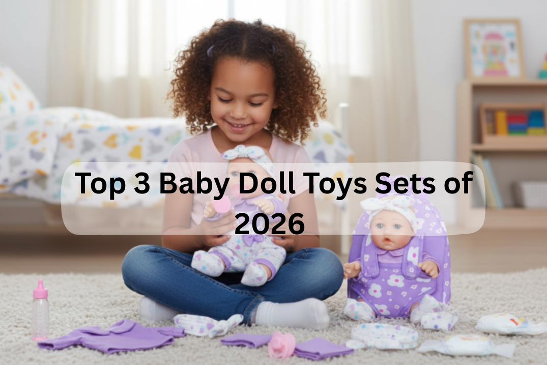 toddler playing with baby doll toys set 2026 nursery