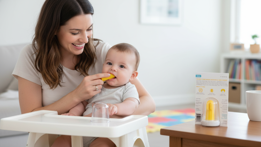 frida baby smilefrida finger toothbrush with stand