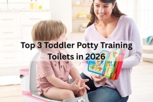 happy toddler on best toddler potty training toilets 2026