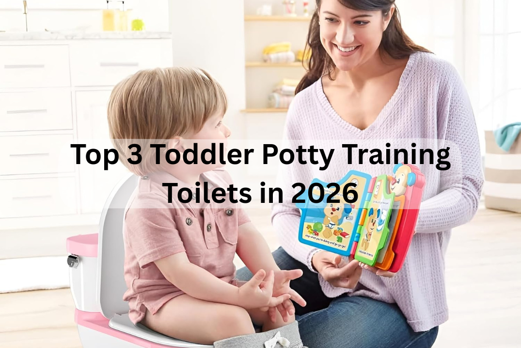happy toddler on best toddler potty training toilets 2026