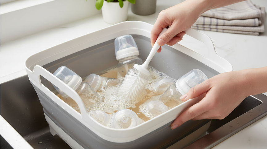 montnorth foldable wash basin 9l gray