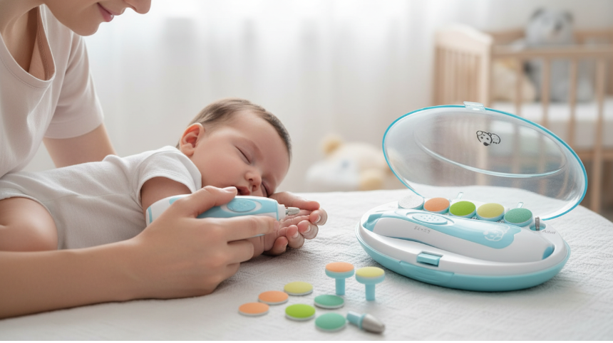 royal angels baby electric nail file 21 in 1 blue