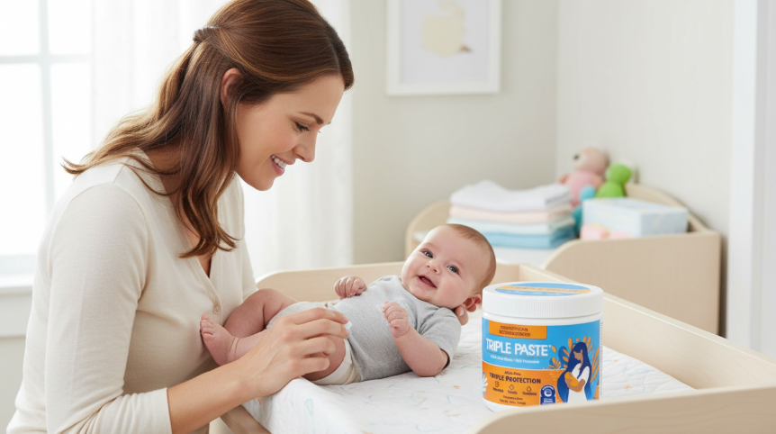 triple paste diaper rash cream for baby tub